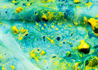 Grünes blaues gelbes wasserfarben muster