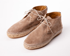 Stylish women's shoes on a white background.