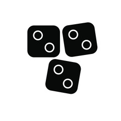 Dice icon best logo illustration vector , business classic modern casino symbol template vegas , game random abstract graphic sign , outline solid background white
