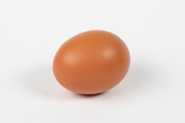 fresh chicken egg on white background