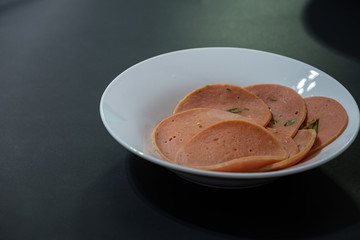 Fresh Chili Borona Sheet Ready to be served on a plate.Selective focus Bolona