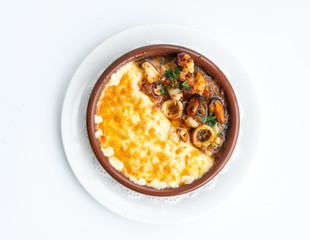Seafood gratin - Gratinado de mariscos