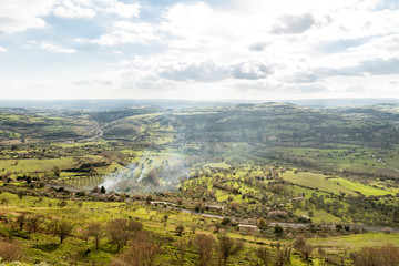 Natural Landscapes from Valley of Anapo in Buscemi, Province of Syracuse, Italy.