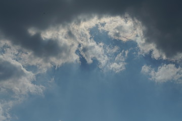 Cloudy sky without contrails