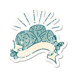 grunge sticker of tattoo style hazelnuts