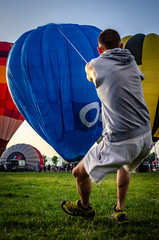 Festival internacional en la ciudad de Igualada (Barcelona), donde se reúnen globos aerostáticos de todos los países del mundo. De colores y formas muy diferentes.
