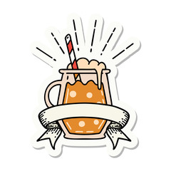 sticker of tattoo style ginger beer