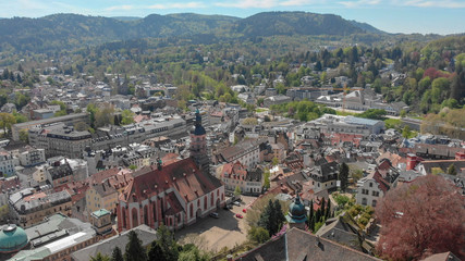 Fototapeta na wymiar 4K Drone Imagine.00_4k Aerial view Baden Baden city, Germany