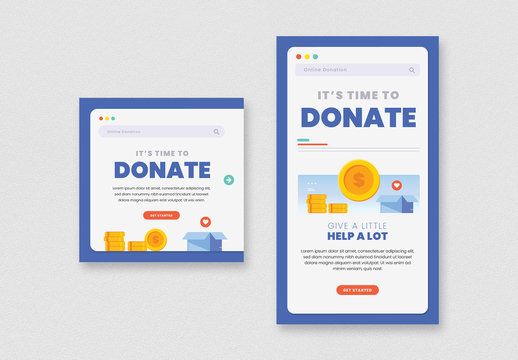 Donation Social Media Post Layout 