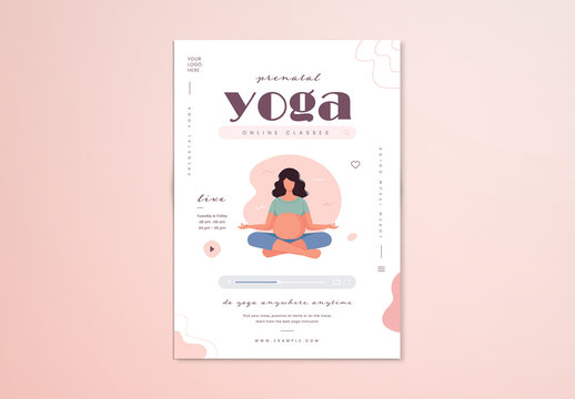 Prenatal Yoga Online Class Flyer Layout