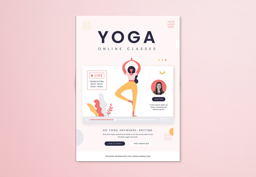 Yoga Online Class Flyer Layout