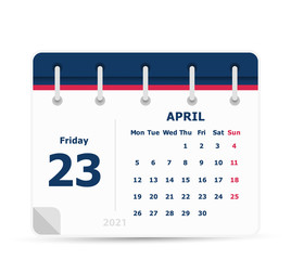 April 23 - Calendar Icon - 2021