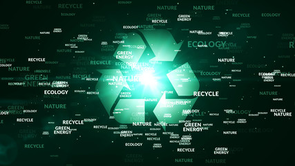 Ecology green energy concept illustration