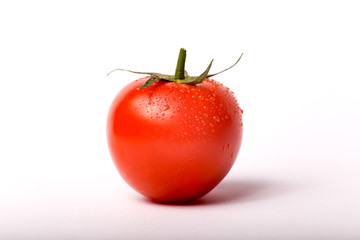 Fresh tomato isolated on white, copy space