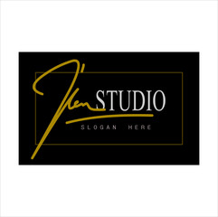 Signature logo with initial "Ken STUDIO" good for studio logo