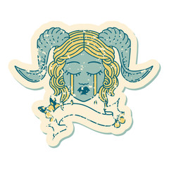 tiefling character face  illustration