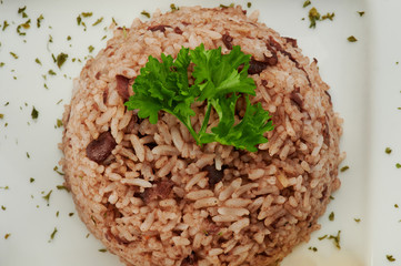 Pile of gallo pinto rice