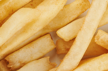 Gold color fresh french fries