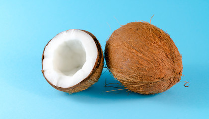 .coconuts on a blue background