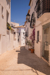 Fototapeta na wymiar Beautiful old street in the old town of Altea, little town of Spain