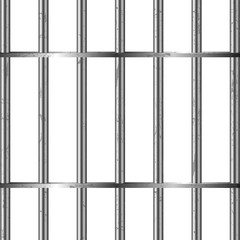Prison bars realistic. Jail lattice on isolated background. Vector illustration