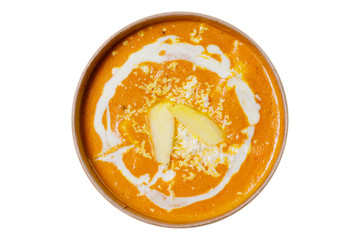 Indian Food. Indian chicken jalfrezi curry in balti dish