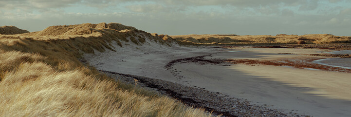 A deserted beach in winter.