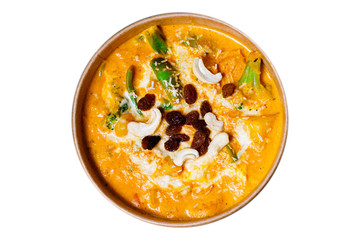 Indian Food. Indian chicken jalfrezi curry in balti dish