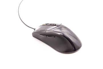 Computer mouse on a white background. 