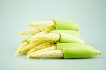 Pile of fresh baby corn