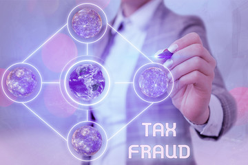 Word writing text Tax Fraud. Business photo showcasing entails cheating on a tax return in an...