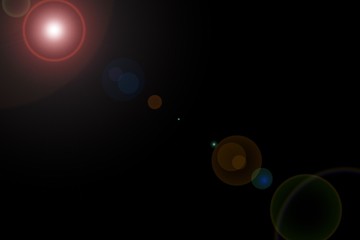 Black background with lens flare.