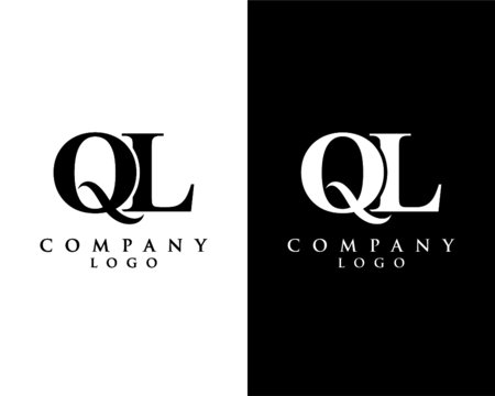 QL, LQ modern logo design with Black and white background. vector logo for business and company identity