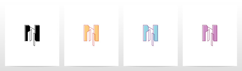 Abstract Building On Letter Logo Design N