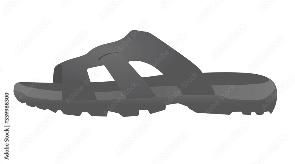 Wall mural Grey male sandal. vector illustration