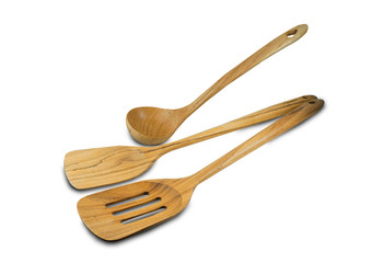 A wooden ladle is a kitchenware bigger than a spoon. At the end there is a handle. Used as a tool for loading and unloading.