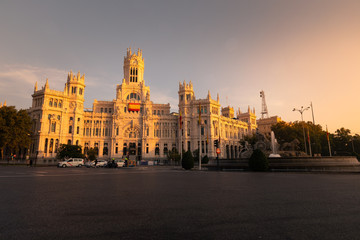 Fototapeta na wymiar Cibeles square, symbol of Madrid, Spain.