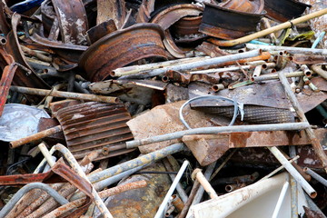 Metal scrap on the yard