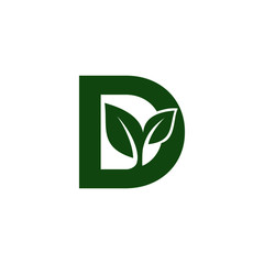 Logo design initial leaf nature