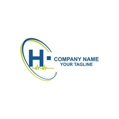 Fototapeta premium Initial H Letter Logo Design Vector Template. Monogram and Creative Alphabet Letters icon Illustration.