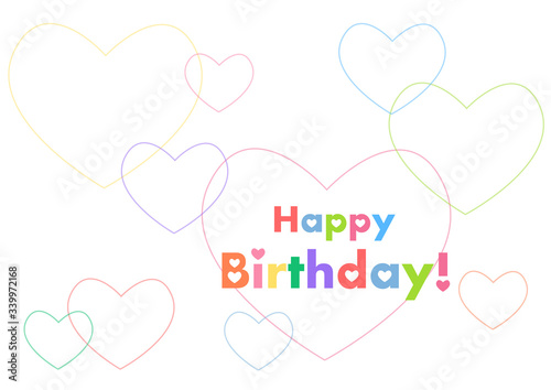 Happy Birthday ハート バースデーカード イラスト Advertisement Poster Advertiseme Osame