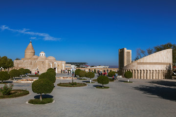 Chashma-Ayub mausoleum (source of job) in the historical center of Bukhara, founded in the 12th century. Uzbekistan