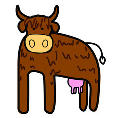 cow scotland highland cattle animal symbol milk icon isolated on scotland blue flag background 