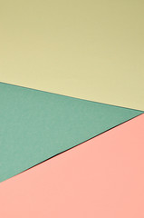 Texture background of fashion pastel colors: rose pink, blue and serenity papers in minimal concept. Flat lay, Top view.