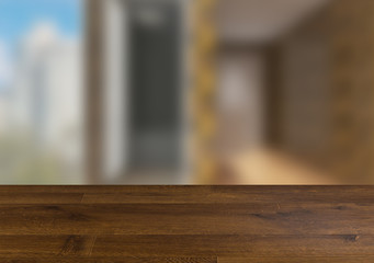 Empty interior. Natural flooring. Design background