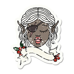 elf rogue character face illustration