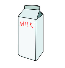 milk dairy cow icon carton box symbol drink kids isolated on white background