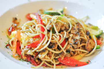 pasta, spaghetti or spicy spaghetti