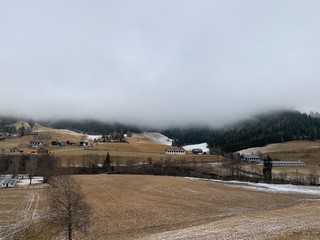 Fototapeta na wymiar View of the Alps hills