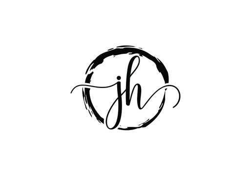 Initial Monogram Letter J H Logo Design Vector Template. JH Letter Logo Design